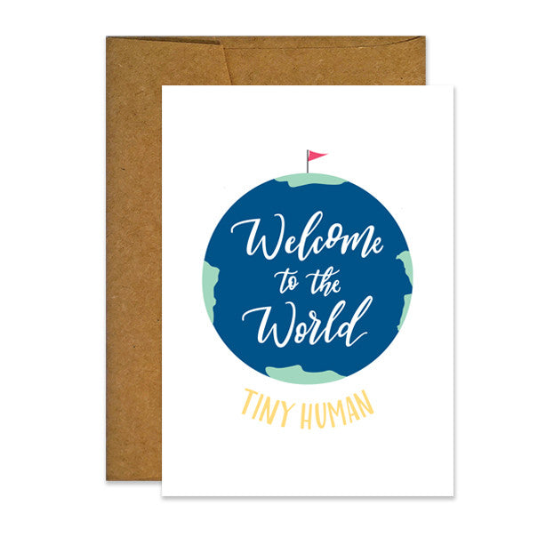 Welcome to the World Tiny Human Card