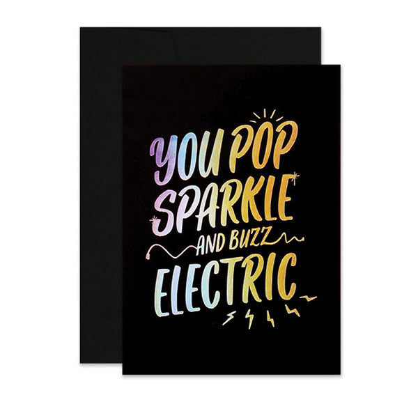You Pop Sparkle and Buzz Electric Card